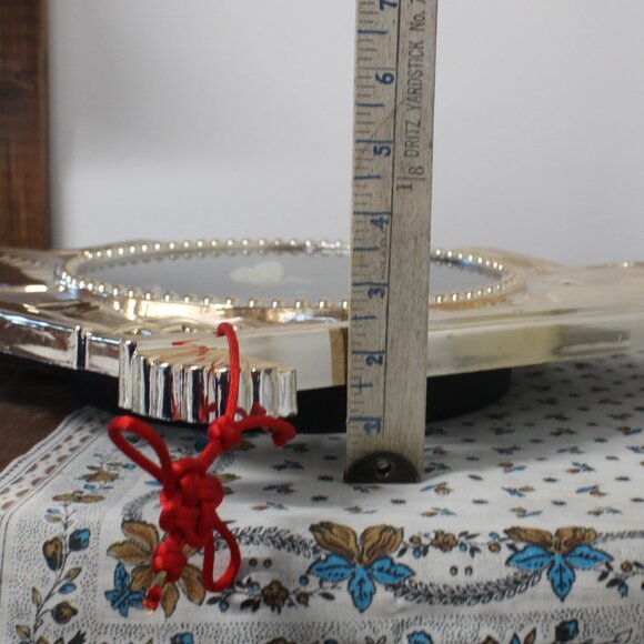 Vintage Gold Fan Wall Clock – Japanese Art Deco – Civic Quartz – Floral Face – 2 - Picture 6 of 7